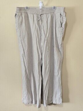A New Day Linen Blend Wide Leg Pants